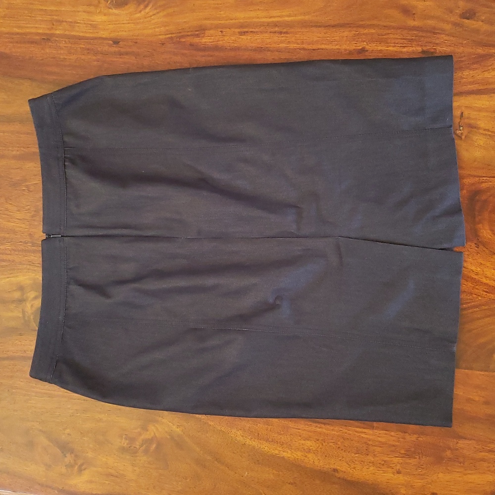 TALBOTS Dark Denim Lace‑Up Grommet Pencil Skirt SIZE 10 - Picture 4 of 14